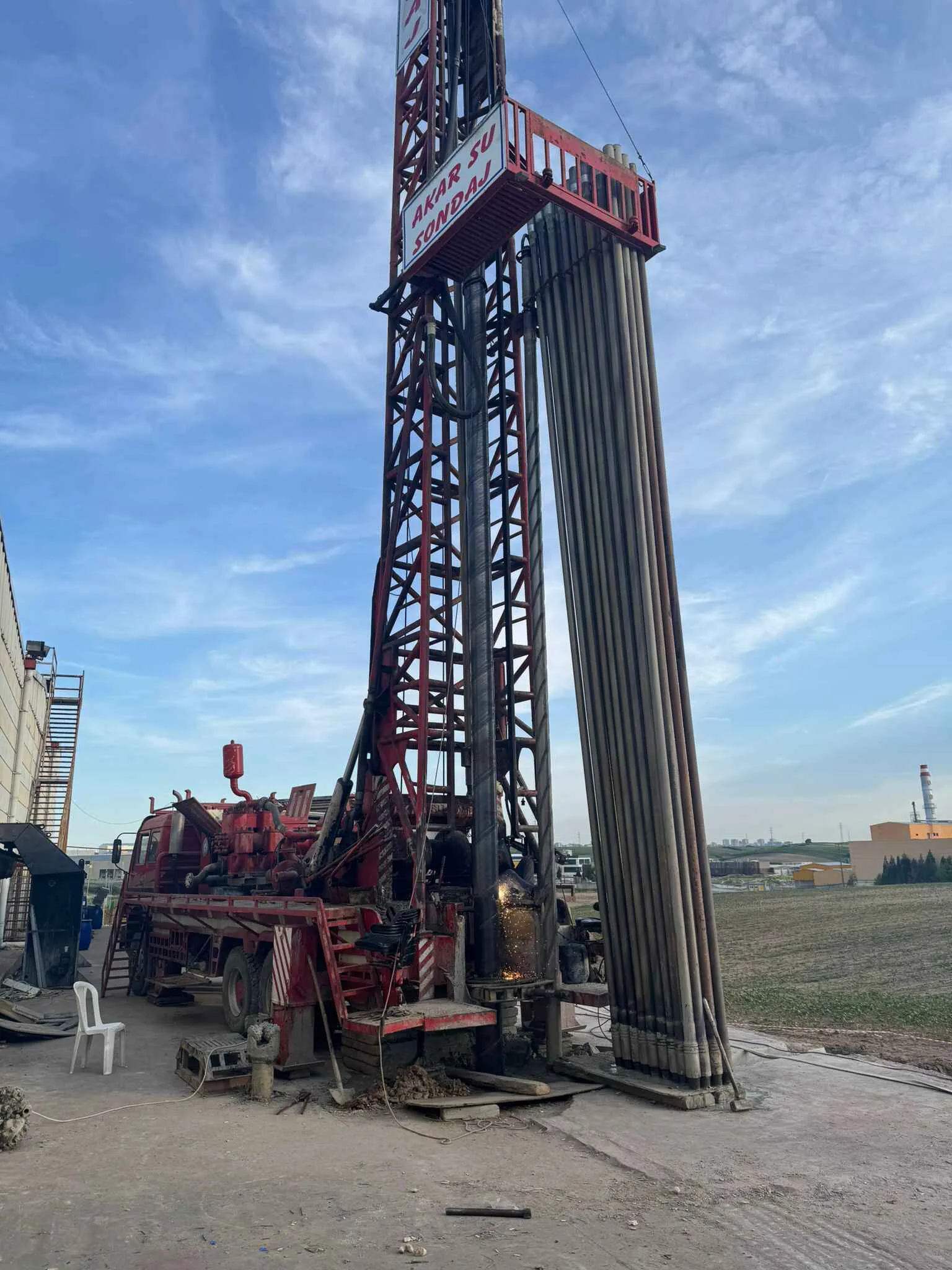 Kompresör air-lift ile kuyu temizleme ekipmanı